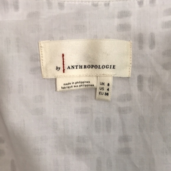 Anthropologie White Eyelet Fully Lined Belted Romper size 4 - Picture 3 of 12